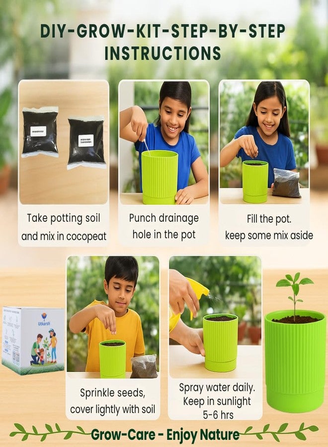 Utkarsh Seasonal Vegetable DIY Kit for Gifting | Best Return Gift For Kids Birthday Party | Eco-Friendly, Easy-to-Grow Kit for Home & Kitchen Gardening | Pack of 1 - Image 3